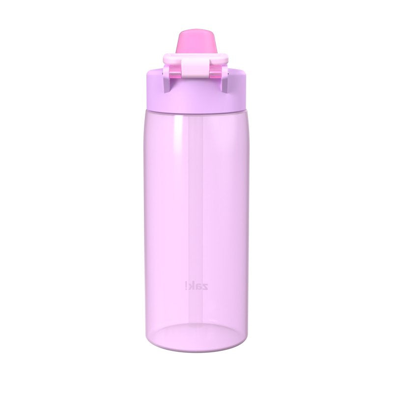 Durable Plastic 25oz Water Bottle with Locking Lid & Carry Handle - Purple