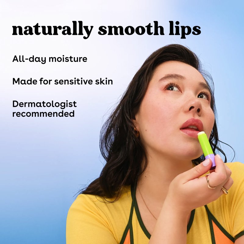 Natural Lip Balm Sticks - Fruity Flavored Moisturizing Shea Butter Set