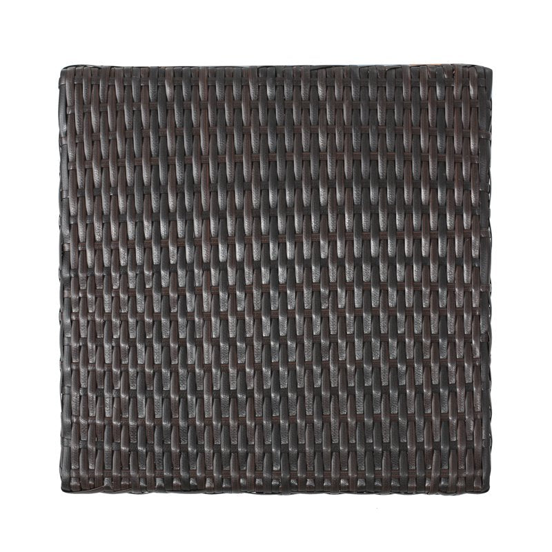 Outdoor Wicker Square Side Table - Brown, 16"