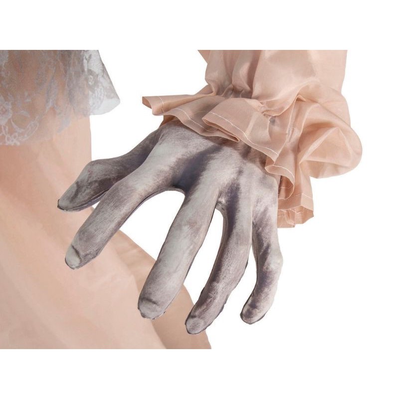 4 Ft. Life-Size Animated Creepy Lady Halloween Decoration with Eerie Sounds