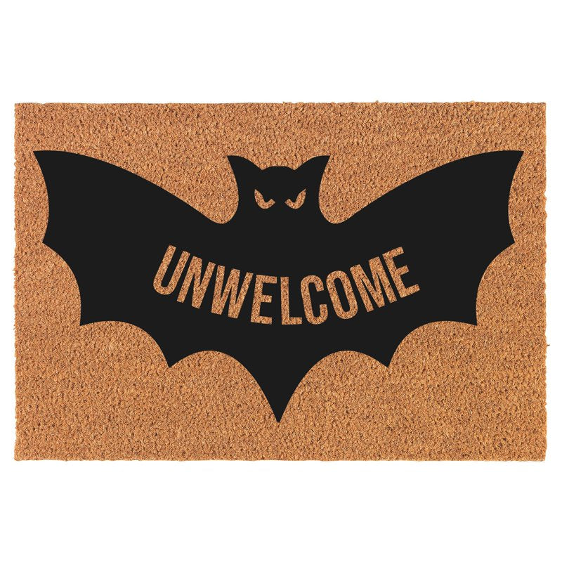 Welcome Doormat 24x16 Inch Coco Coir Door Mat Halloween Gift Unwelcome Entry