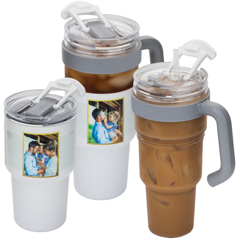 34 oz Convertible Tumbler with Handle - Insulated Drinkware