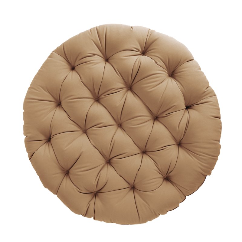 Round Papasan Cushion - Khaki 48 x 48 x 4 for Indoor Use
