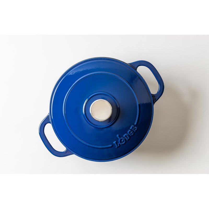 Enameled Cast Iron Dutch Oven 5.5qt - Indigo Blue
