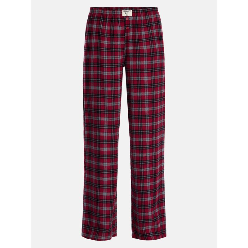 Rumba Red Peanuts Women's Sleep Pants - Plus Size Plaid Lounge Bottoms