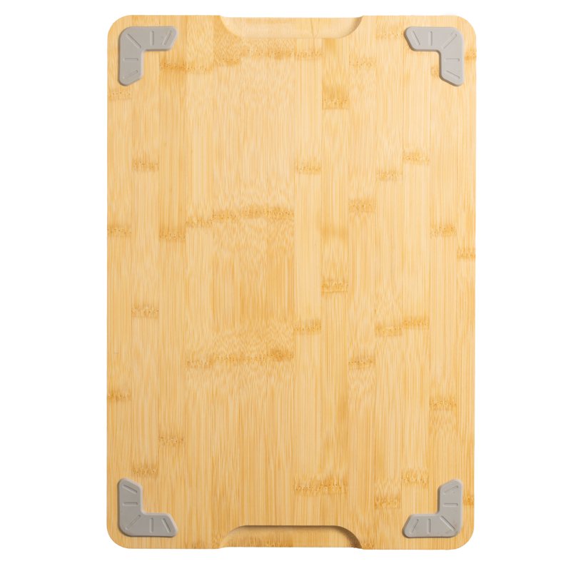Bamboo Cutting Board 12" x 17.5" with Juice Groove & Non-Slip Feet - Large