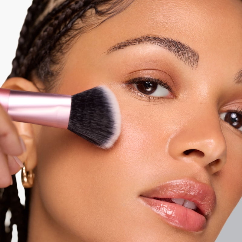 Dual-Ended Multi-Tasker Face Brush for Foundation, Contour, and Blush