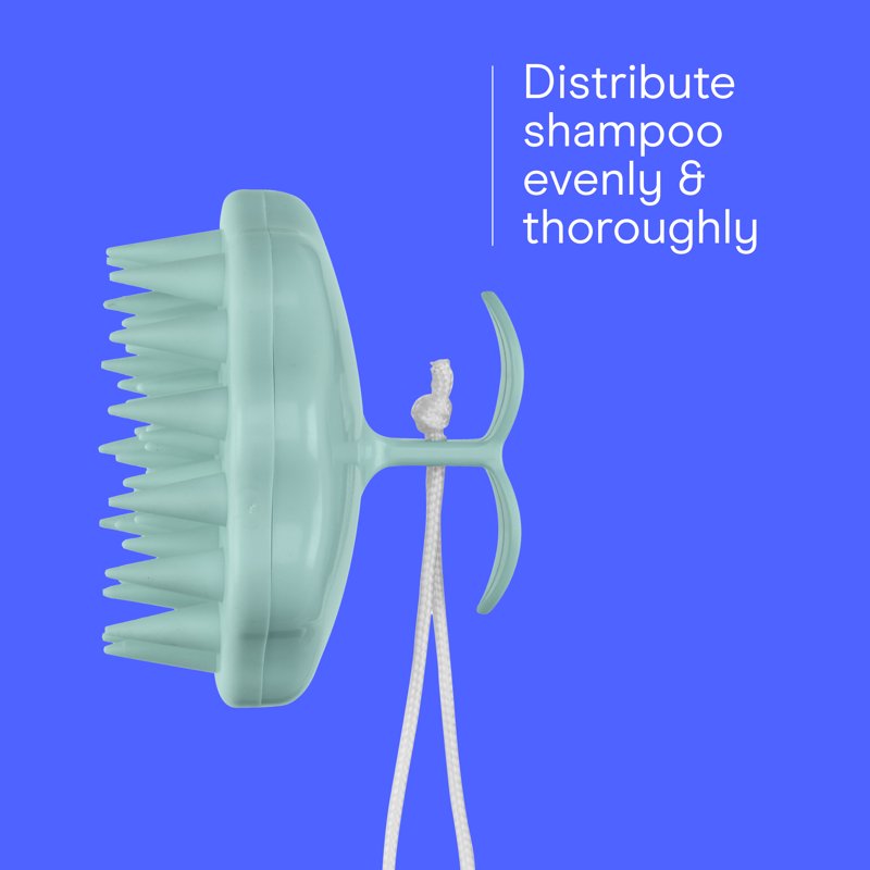 Handheld Scalp Massager Shampoo Brush - Green for All Hair Types