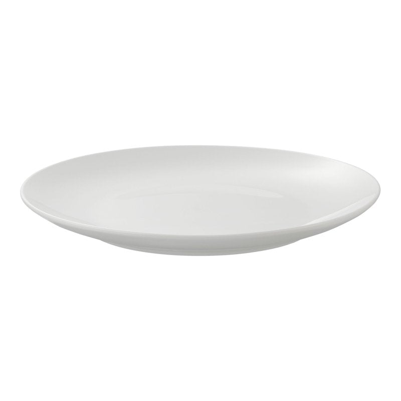 Glazed White Round Stoneware Dinner Plate - 10.3 in Off White