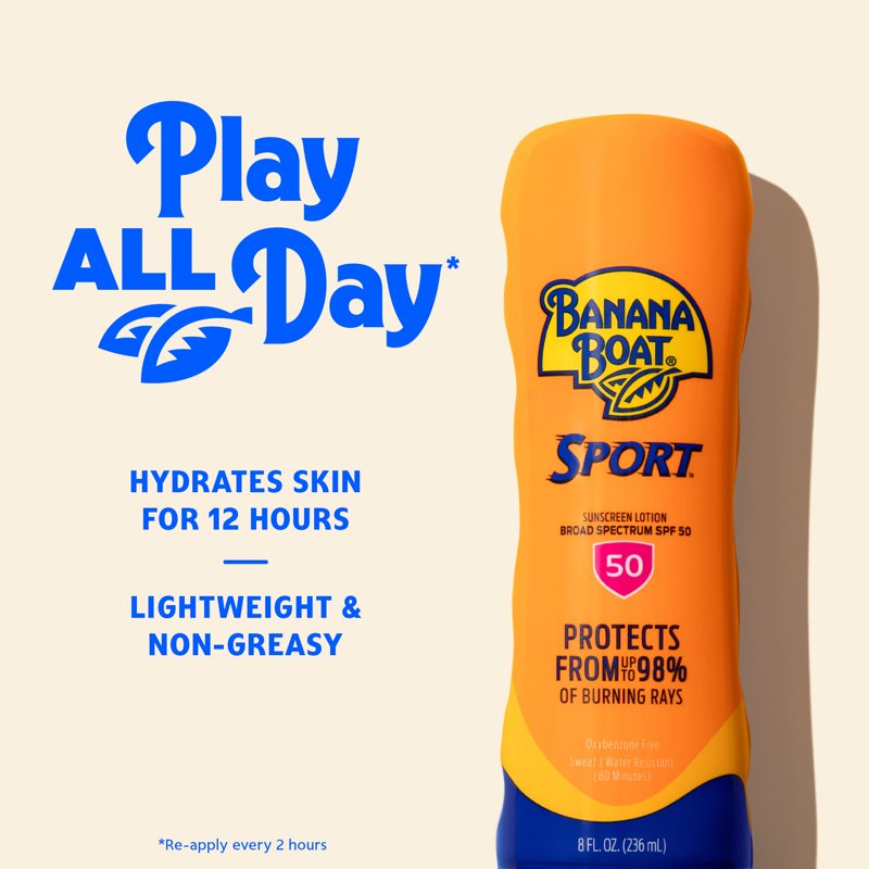 Sport Sunscreen Lotion SPF 50 - Water-Resistant, 8 Fl Oz