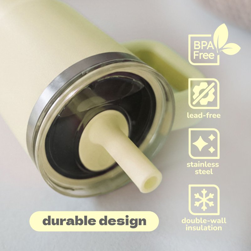 My First Travel Tumbler for Kids 3+ - Insulated 12oz - Yellow