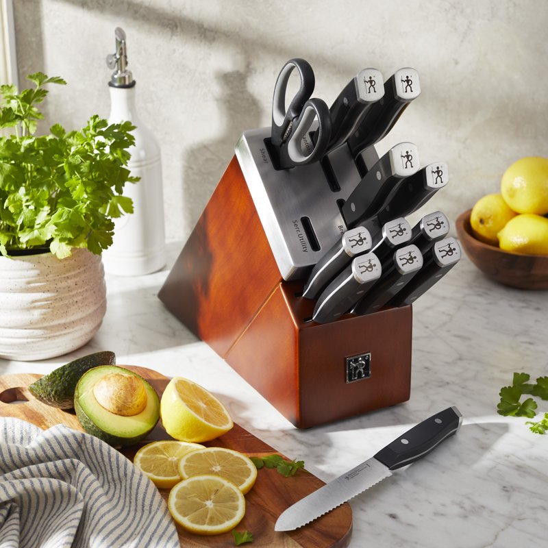Self-Sharpening Knife Block Set - 13-Piece High-Quality Knives