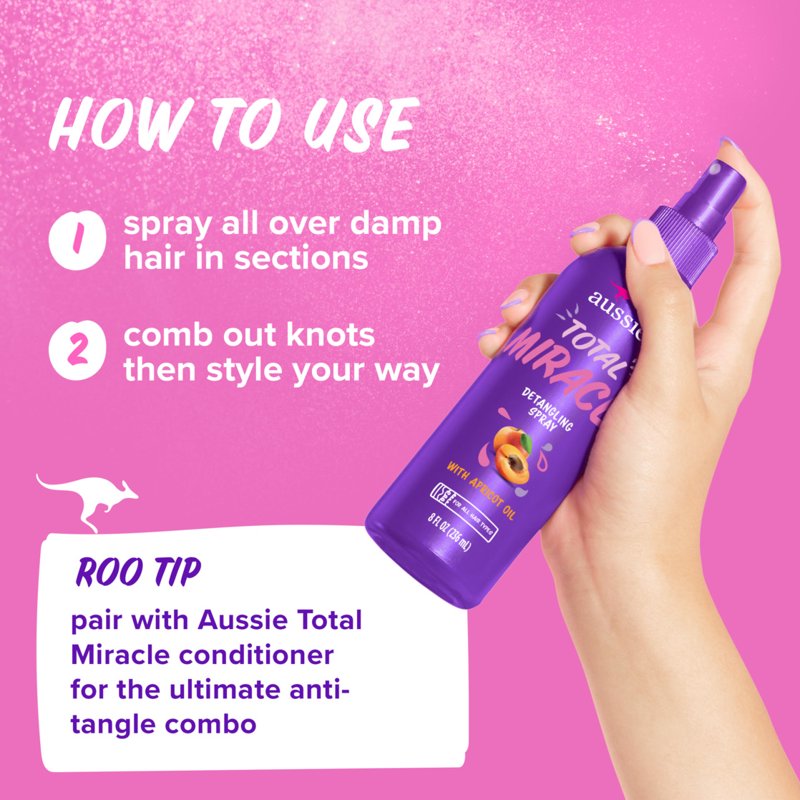 Total Miracle Detangling Spray with Apricot Oil - 8 fl oz
