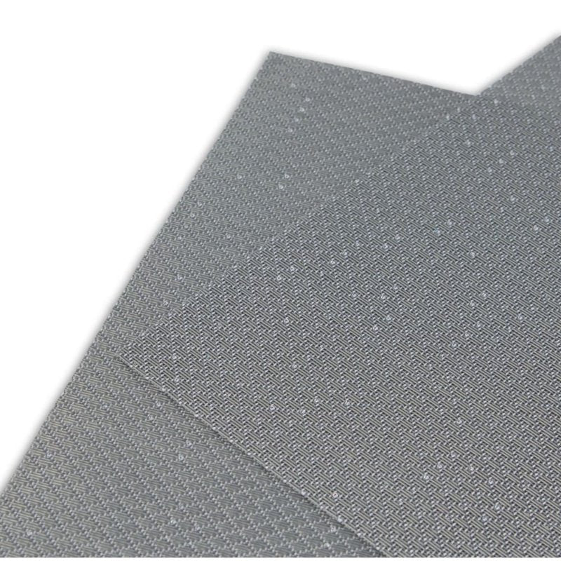 Elegant PVC Placemats Set of 6 - 12x18 in with Embedded Sparkles
