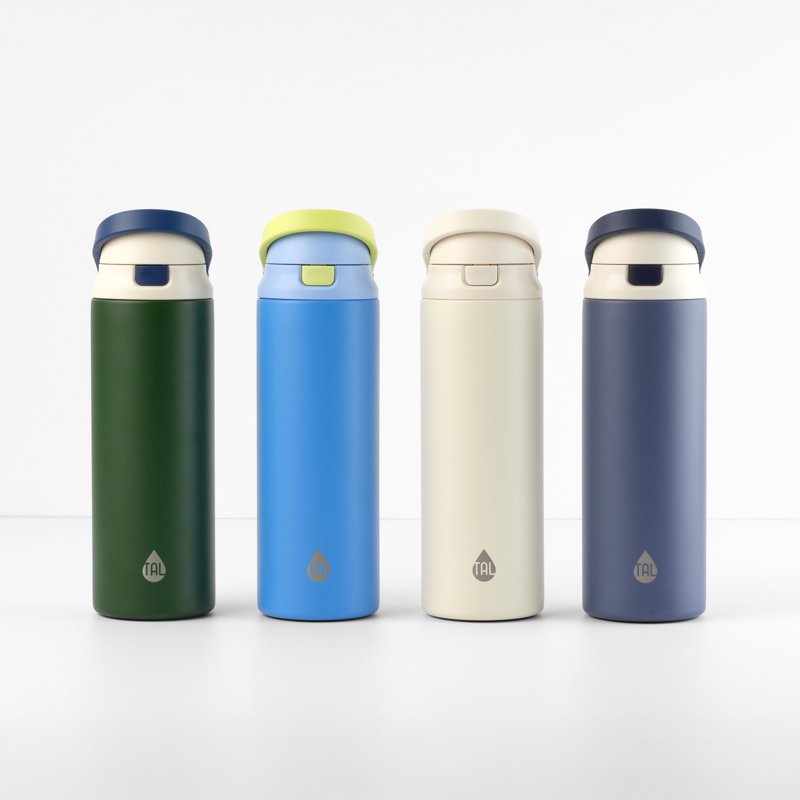 24oz Stainless Steel 2-in-1 Water Bottle with Straw & Chug Lid - Navy