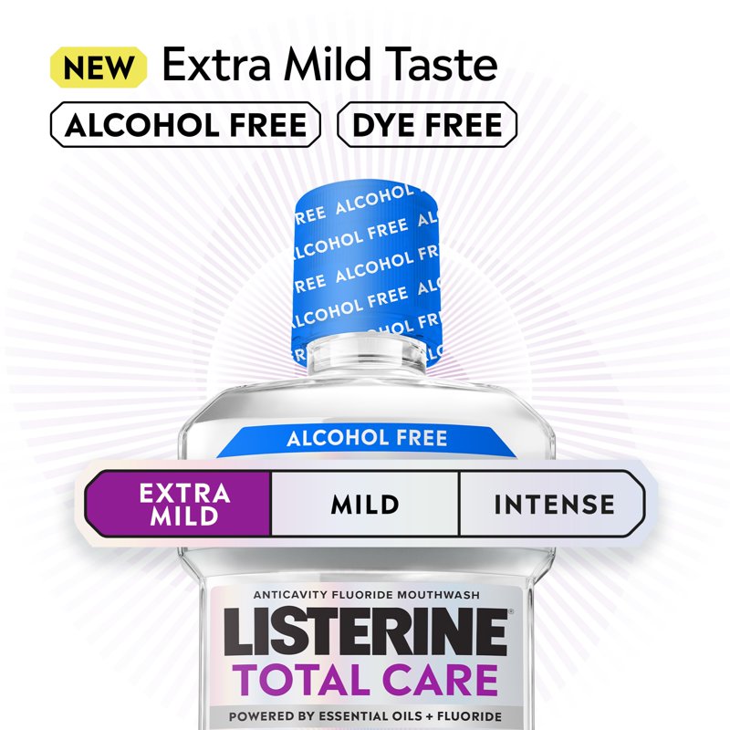 Total Care Alcohol-Free Anticavity Mouthwash, Extra Mild Mint - 250 mL