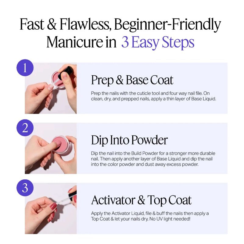 Pale Nude Dip Powder for DIY Manicures - Sunday Brunch