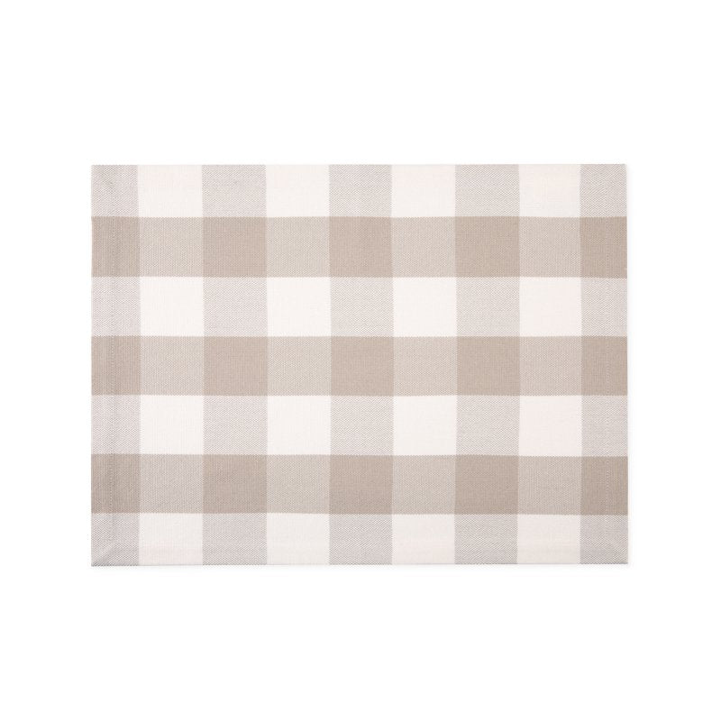 Beige Plaid Placemat - 14” x 19” for Stylish Dining