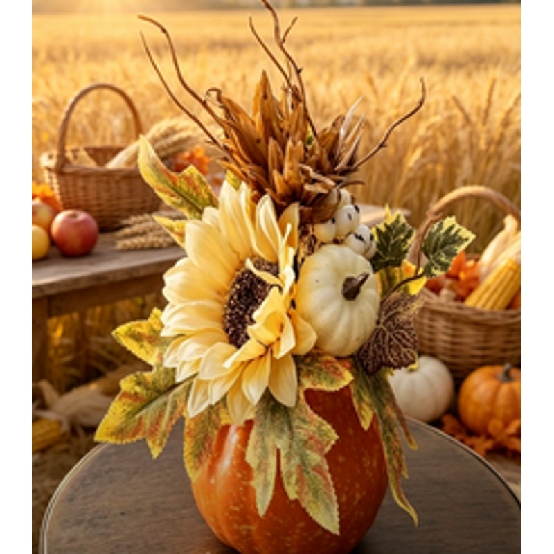 Large Foam Pumpkin Autumn Decor Festive Table Ornament - Variation #357B