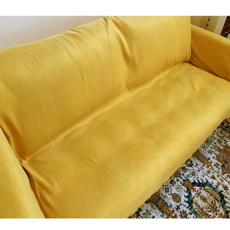 Mustard Microsuede Fabric by The Yard - 58-Inch Width Faux Suede for Upholstery & Apparel - Mybecca