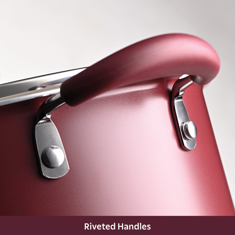 5-Quart Ceramic Nonstick Covered Dutch Oven - Wine Color