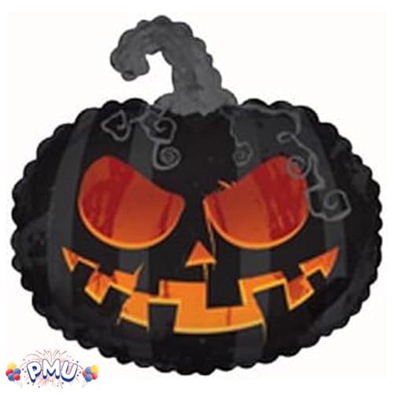 PMU Halloween Balloon Bouquet - 5pcs Scary Pumpkin Mylar Balloons Halloween Party Decoration