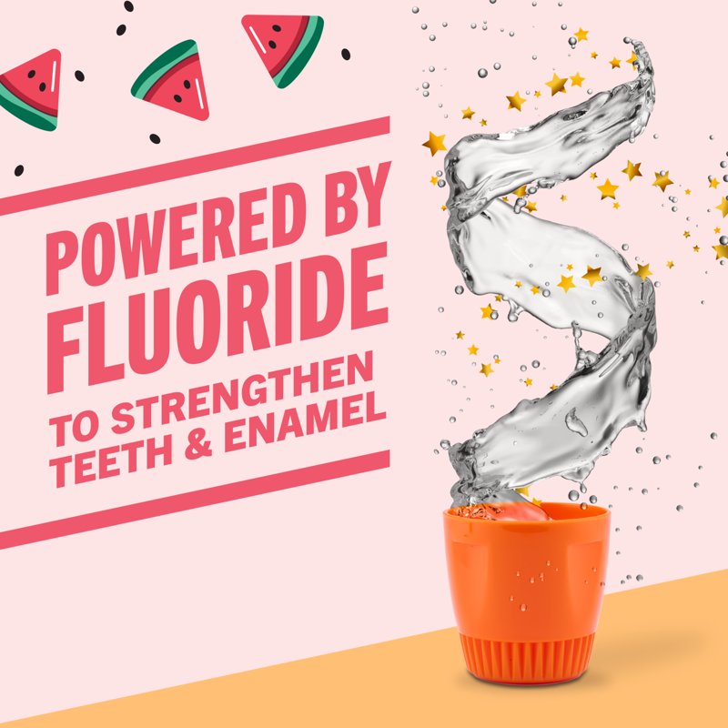 Kids Anticavity Mouthwash with Fluoride - Organic Watermelon Flavor