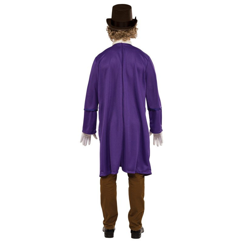 Adult Willy Wonka Costume with Jacket, Bow Tie, Top Hat for Themed Parties
