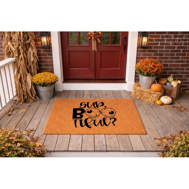 Sup Bootiful Halloween Doormat 18x30 - Funny Welcome Entrance Rug