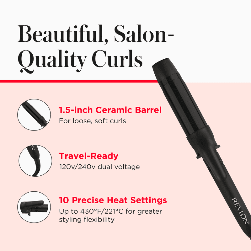 Curling Iron with Coconut Oil Infused Ceramic Barrel - Multiple Sizes