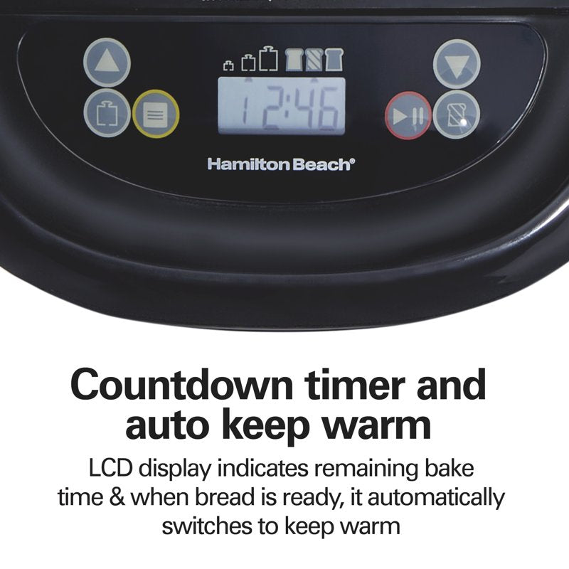 Bread Maker Machine with 14 Settings - Gluten-Free, Black
