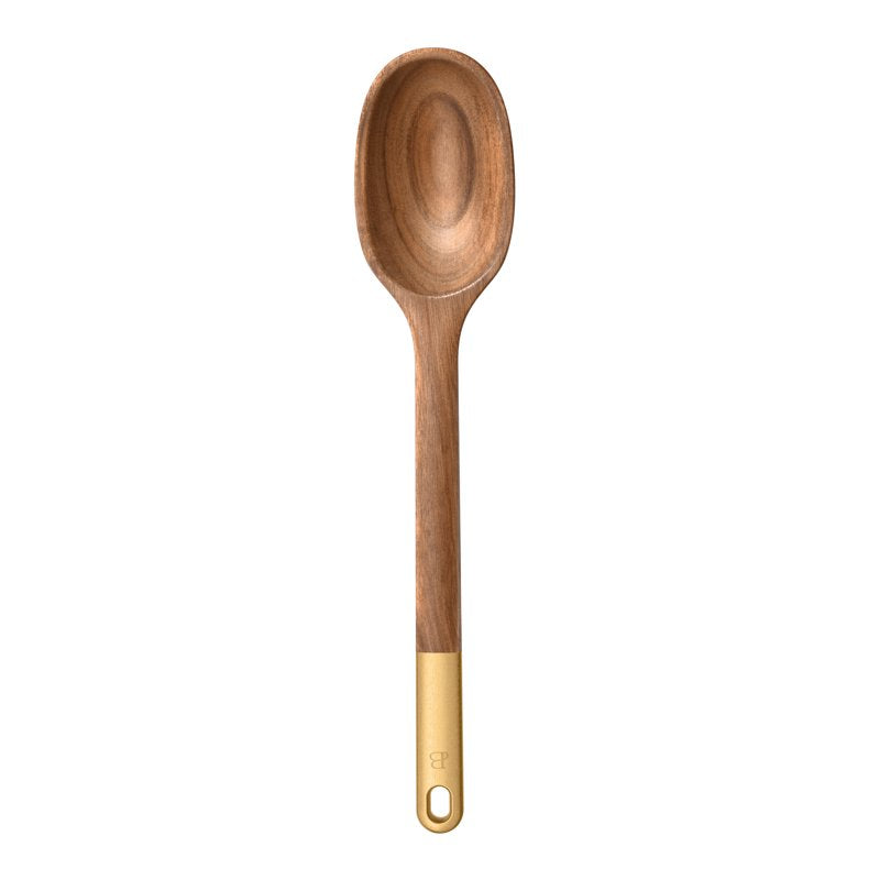 3-Piece Acacia Wood Kitchen Utensil Set - Spoon, Slotted Spoon, Turner
