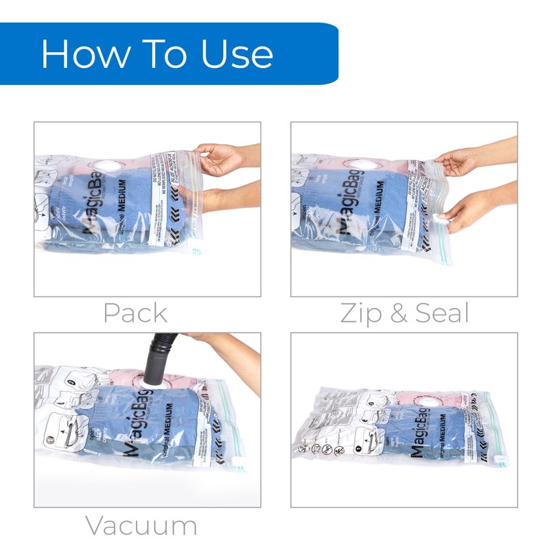 X-Large Vacuum Storage Bag - Flat Compression Bag for Bedding