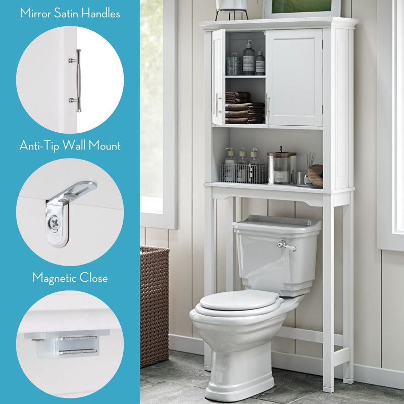 Over the Toilet Bathroom Spacesaver Cabinet - White