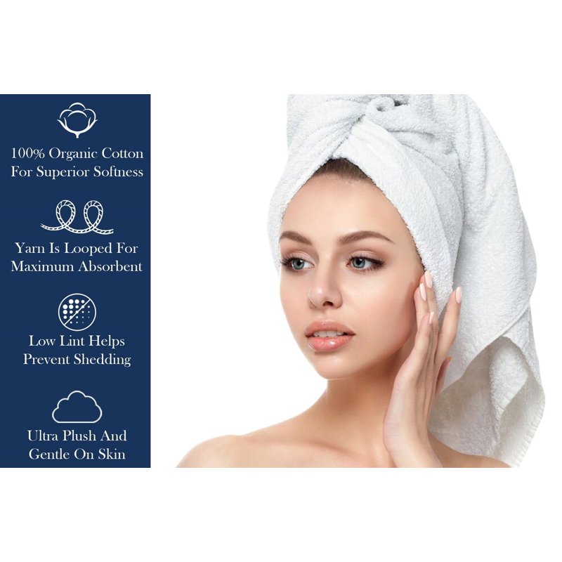 Light Blue 20-Piece Organic Cotton Towel Set - Ultra-Absorbent & Quick Dry