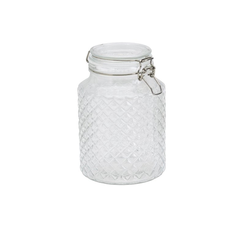 Airtight Glass Storage Canister - 2 Liter Clamp Jar