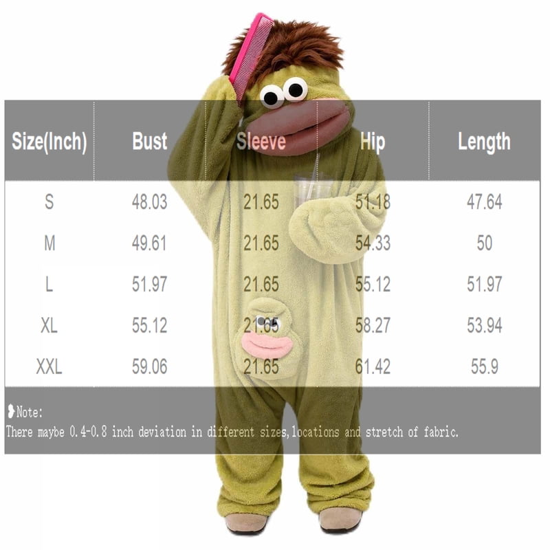 Dark Green Monster Onesie - Plush Pajamas for Kids & Adults, Level Up Your Lounge Game