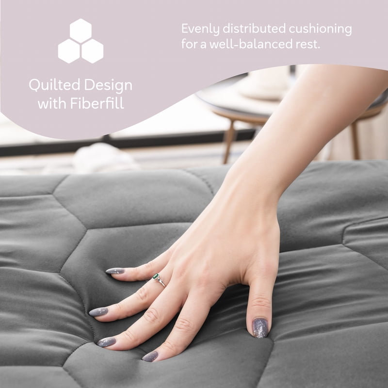 King Size Waterproof Quilted Mattress Protector - Gray, Deep Pocket Fit 8-21" Variation of THIS listing