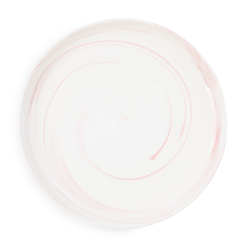 Pink Marble Stoneware Dinnerware Set - 12 Pieces