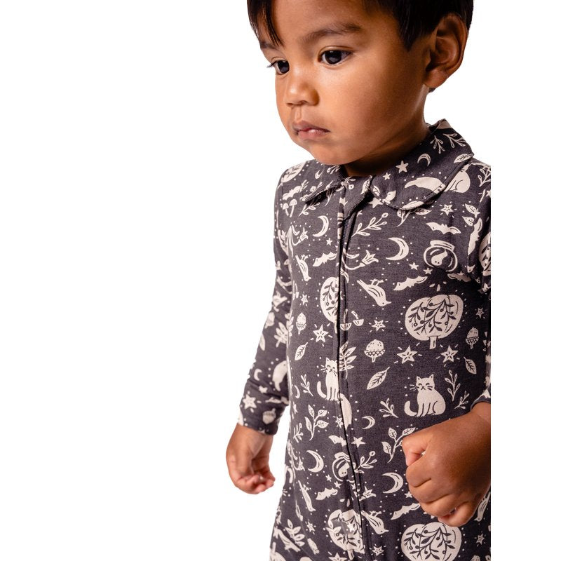Baby Boy Halloween Coverall with Two-Way Zip - Black, 0-3 Months