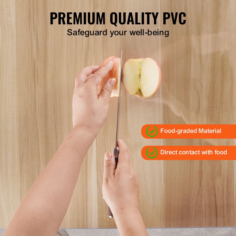 Clear PVC Desk Protector - 14 x 24 Inch, 1.5mm Thickness