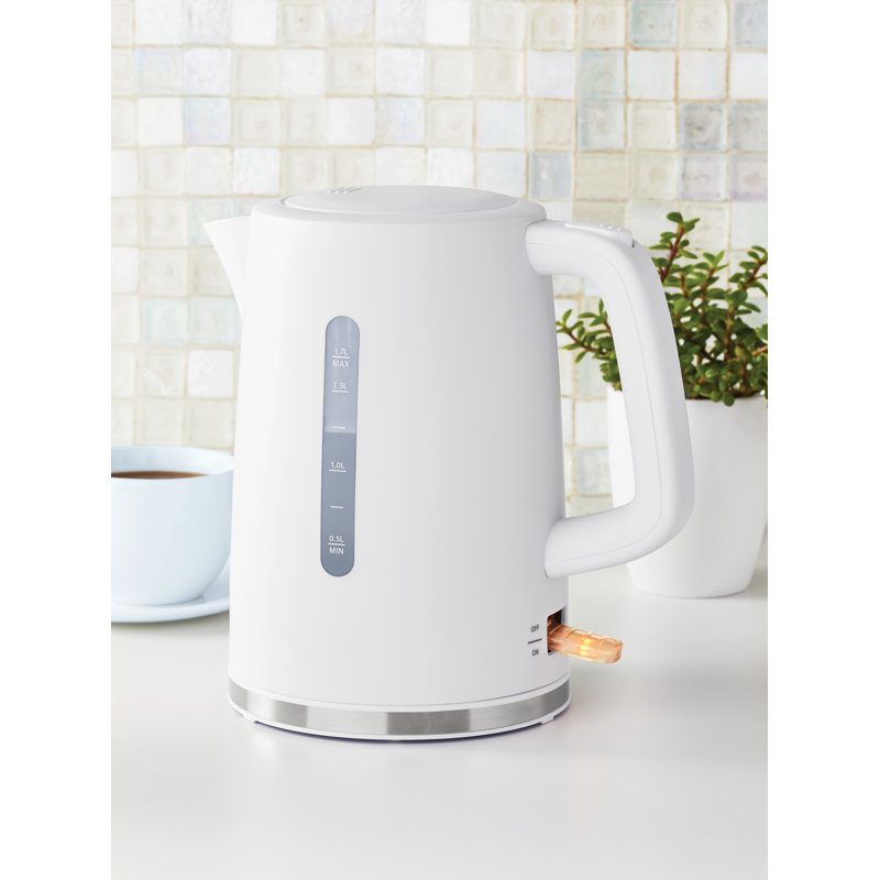 1.7L Electric Kettle - Cordless Water Boiler with Auto Shut-Off, White