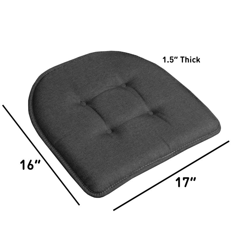 U-Shaped Memory Foam Chair Pad Cushion 2-Pack - Gray