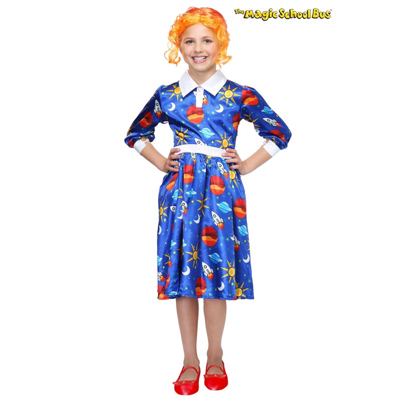 Kids Ms. Frizzle Costume - Magic School Bus Uniform XS, Science Dress for Girls