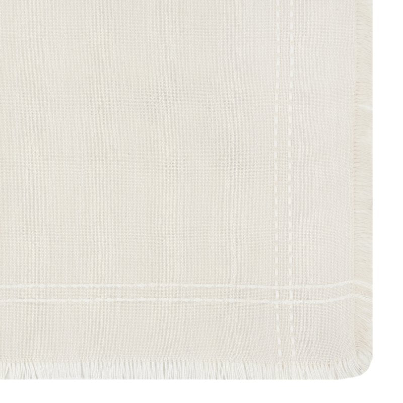 Beige Fringe Napkin Set - 20 x 20 Inches - 4 Pack - Single