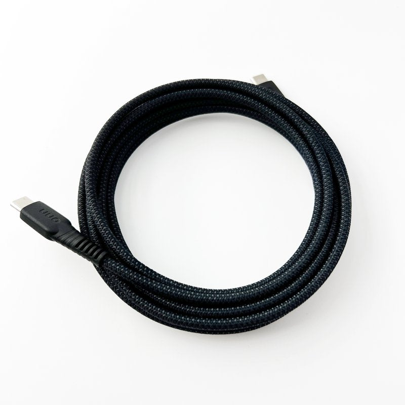 10ft USB-C to USB-C Braided Charging Cable - 5 Pack, Fast Charging, Black