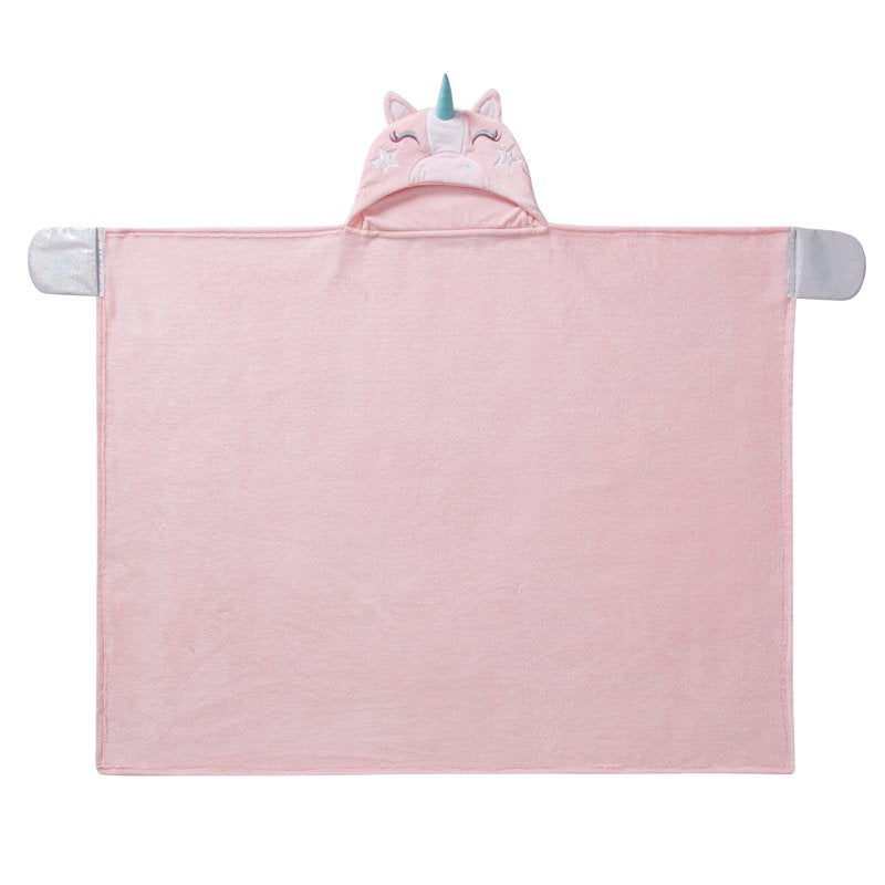 Kids Pink Unicorn Glow in the Dark Hooded Throw Blanket - 40x50 Inches