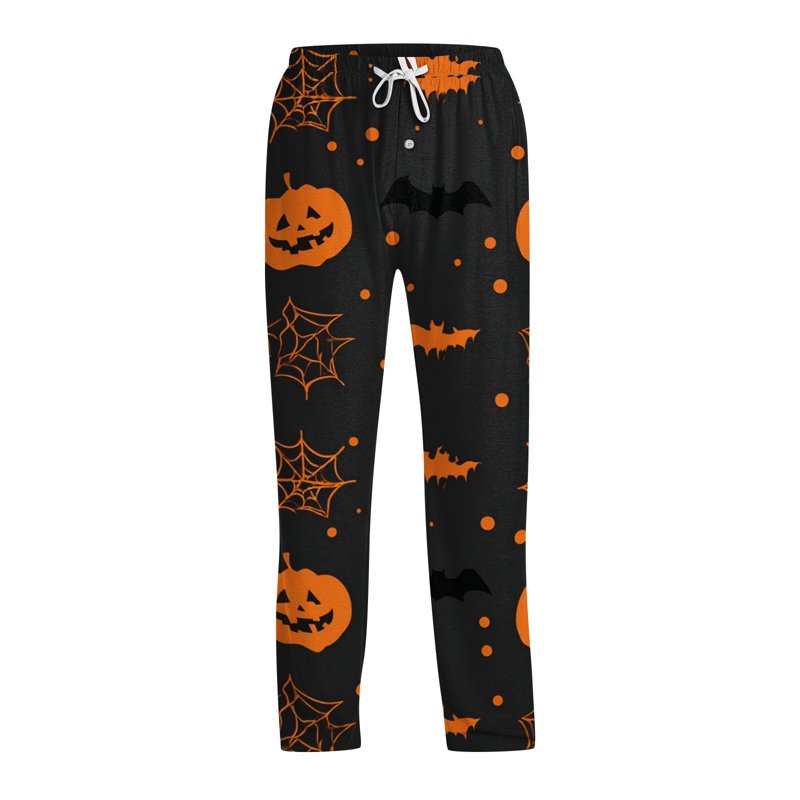 Men's Halloween Printed Pajama Pants - Saffron 2XL Lounge Sleepwear