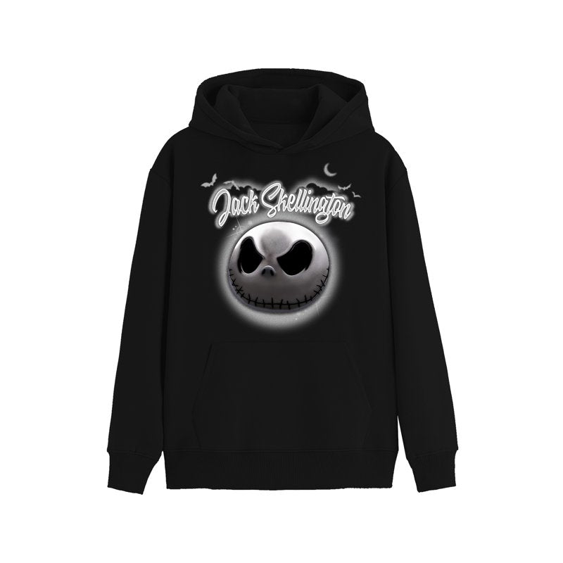 Men's Nightmare Before Christmas Hoodie - Jack Skellington Graphic XL Black