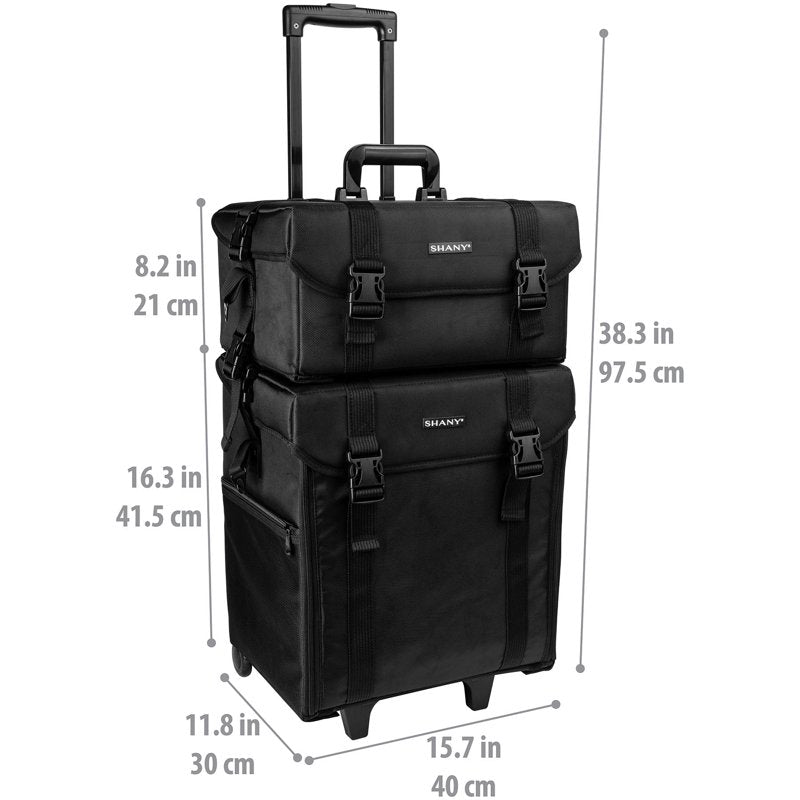 Luxury Makeup Artist Rolling Trolley Case with Organizer Drawers